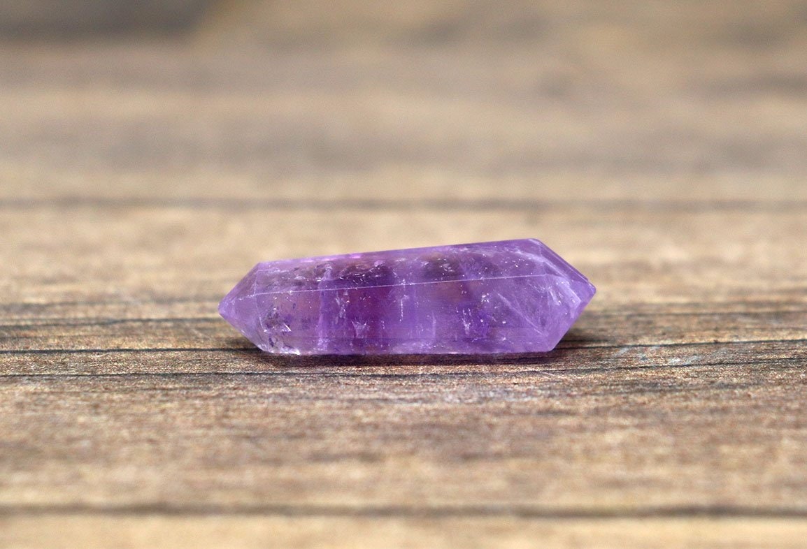 Double Terminated Amethyst Point | Purple Crystal | Chakra and Reiki-Healing | Third Eye- SET OF TWO