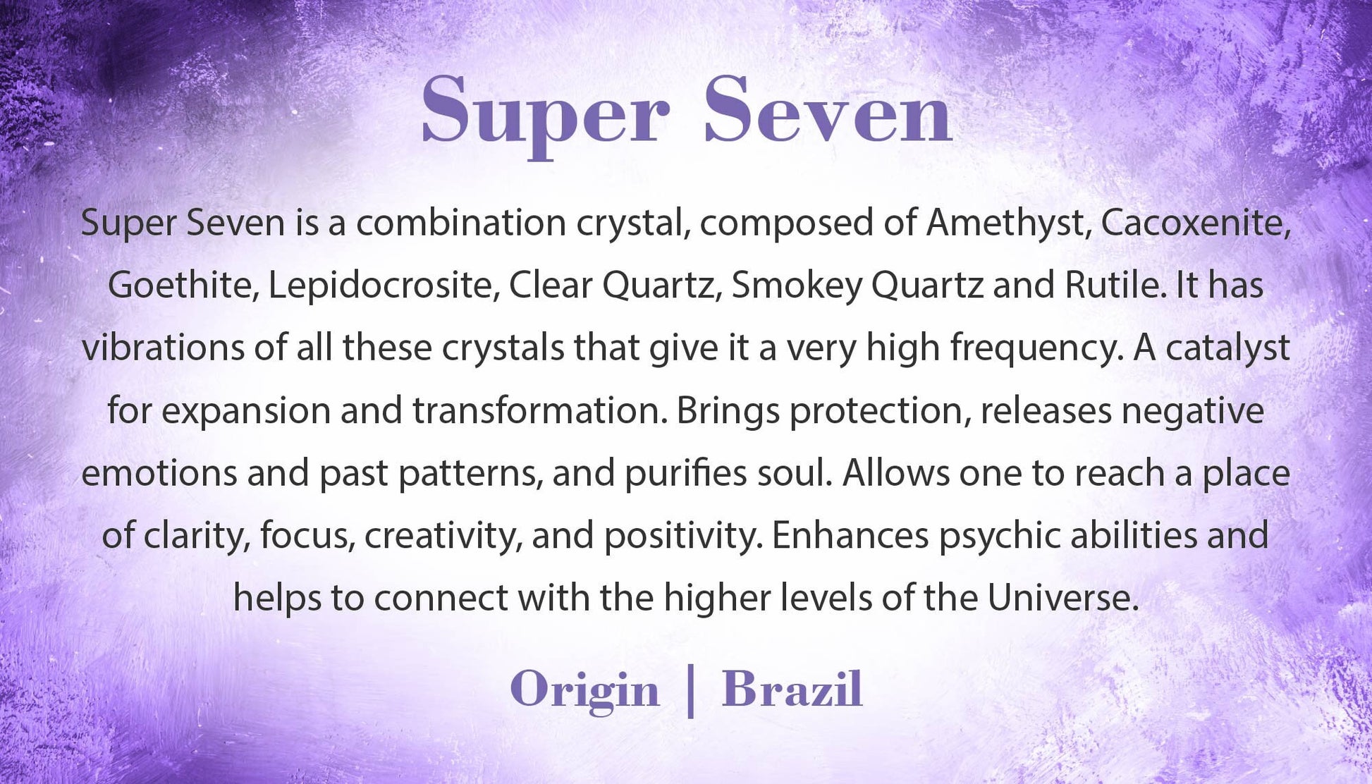 Polished Super Seven Point | Super Seven Chakra Crystal | Super Seven Polished Point