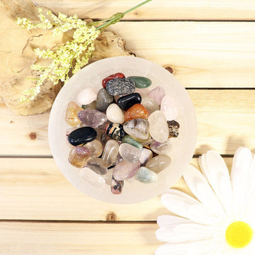 Natural Premium Assorted Tumbled Stones, Bulk Wholesale, Chakra, Mediation, Healing Crystals - Medium Size Natural Crystal Mix