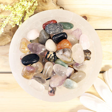 Natural Premium Assorted Tumbled Stones, Bulk Wholesale, Chakra, Mediation, Healing Crystals - Medium Size Natural Crystal Mix