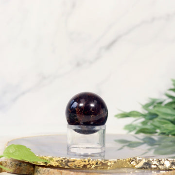 Shiny Natural Garnet Sphere