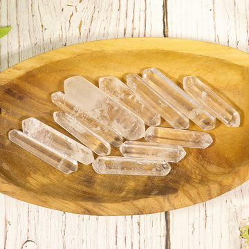 Double Terminated Quartz, Healing Crystal, Natural Clear Quartz Crystal for Meditation - SET OF ONE