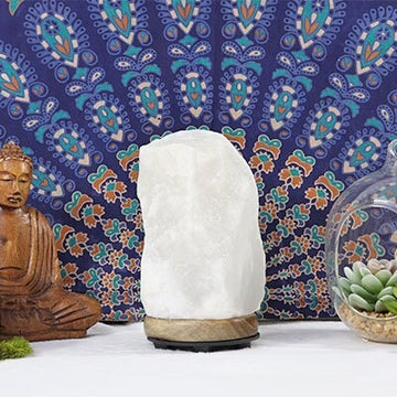 Soothing White Salt Lamp, Seasonal Affective Disorder Lamp, SAD Lamp, Relive Anxiety & Depression