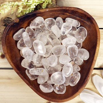 Wholesale Lot of Clear Quartz Tumbled Stones, Natural Polished Gemstone, Jewelry, DIY, Ethically Sourced