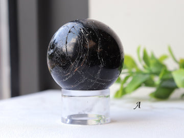 Black Tourmaline with Hematite Spheres, Ethically Sourced Crystals, - PICK YOUR OWN