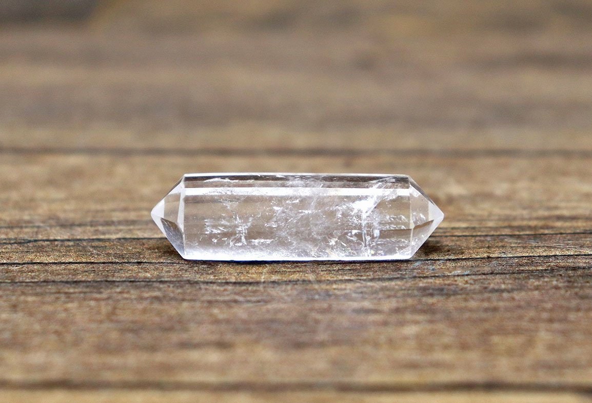 Double Terminated Quartz, Healing Crystal, Natural Clear Quartz Crystal for Meditation - SET OF ONE