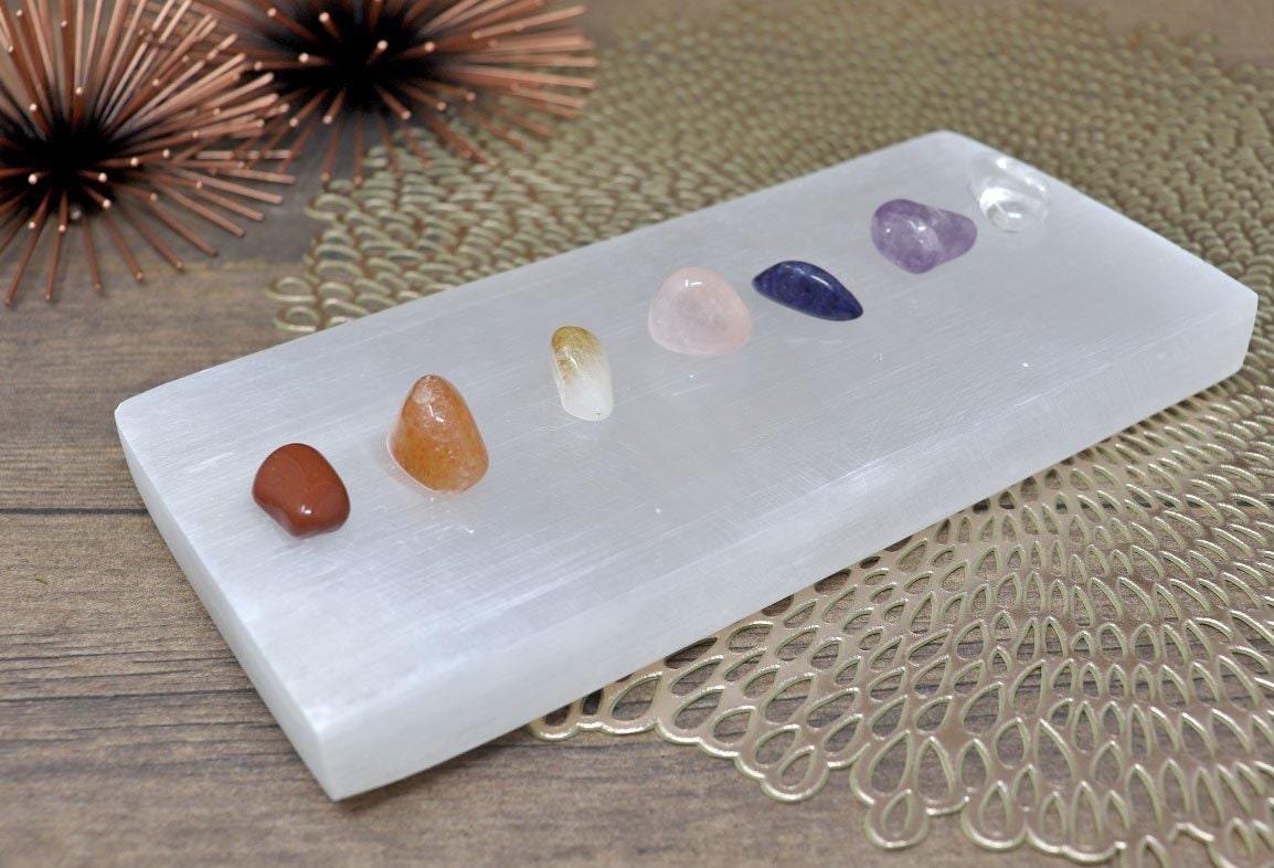 XL Selenite Slab, Natural Moroccan Hand made Plate for Charging, Crystal Cleansing