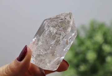 Fire and Ice Cracked Quartz Healing Crystal Point, Great for Visual Meditation