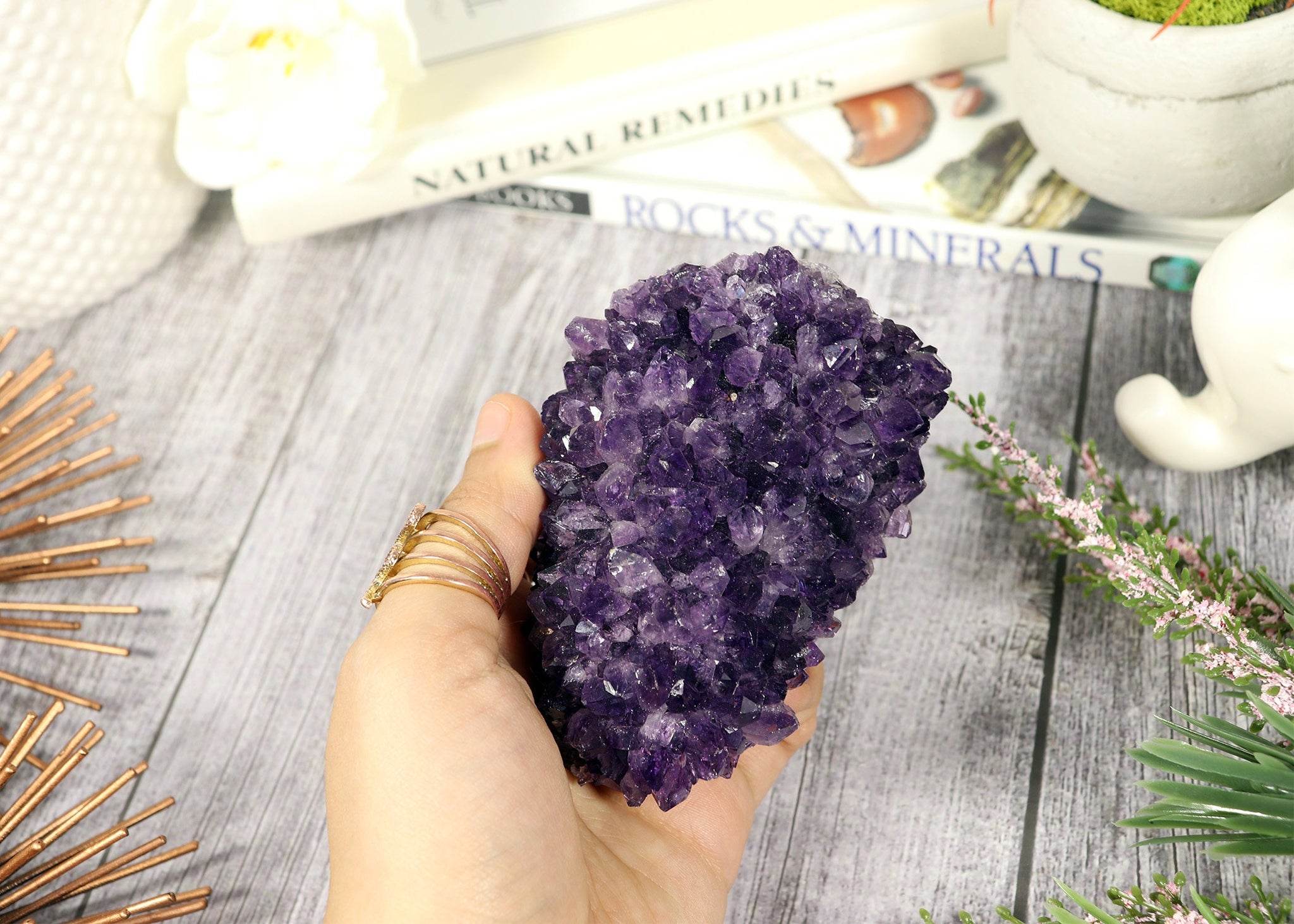 Amethyst Rose like Natural Formations, Uruguay Amethyst Rosettes