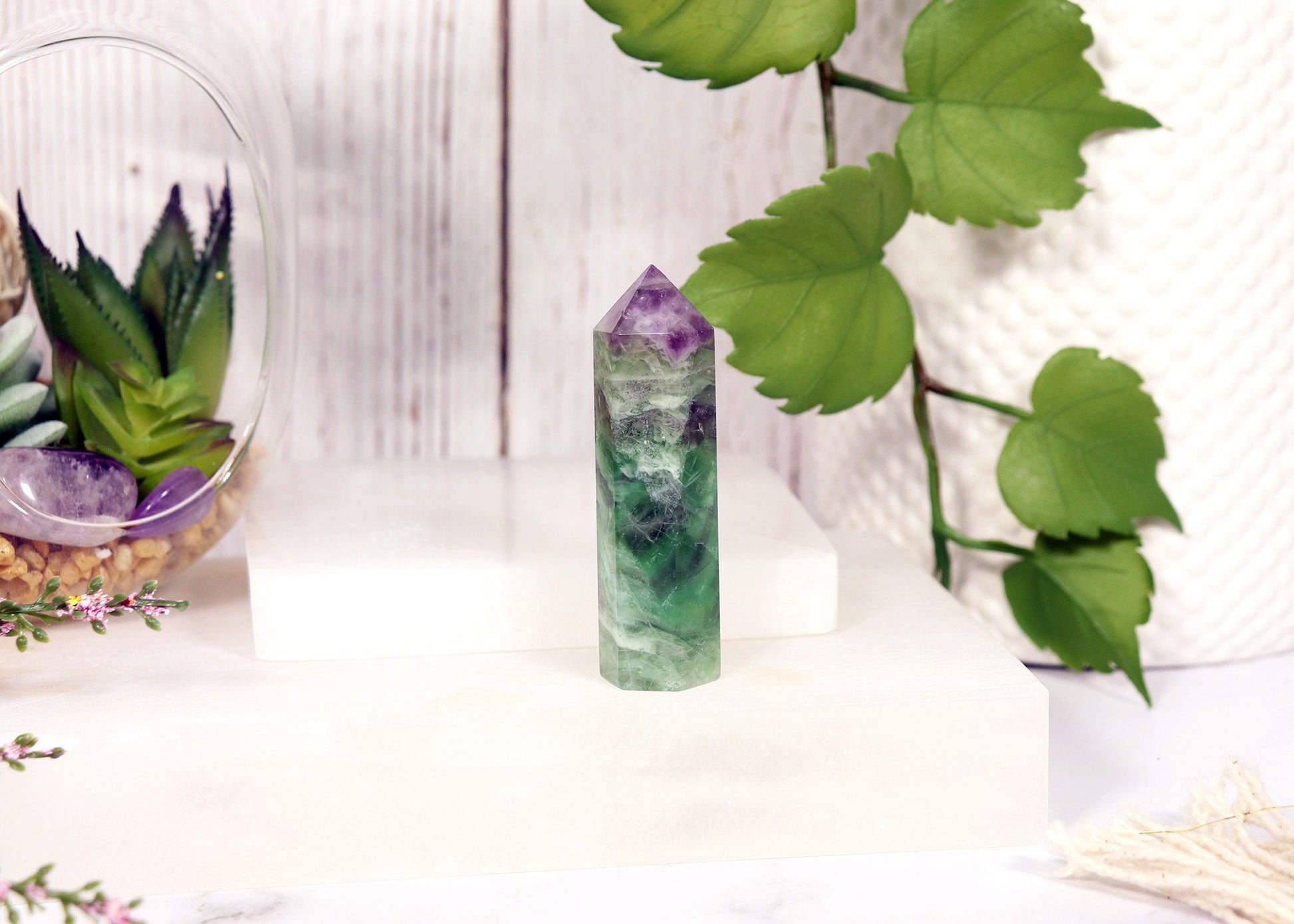 Fluorite Point | Alluring Colorful Crystal | Decor Piece for your Desk