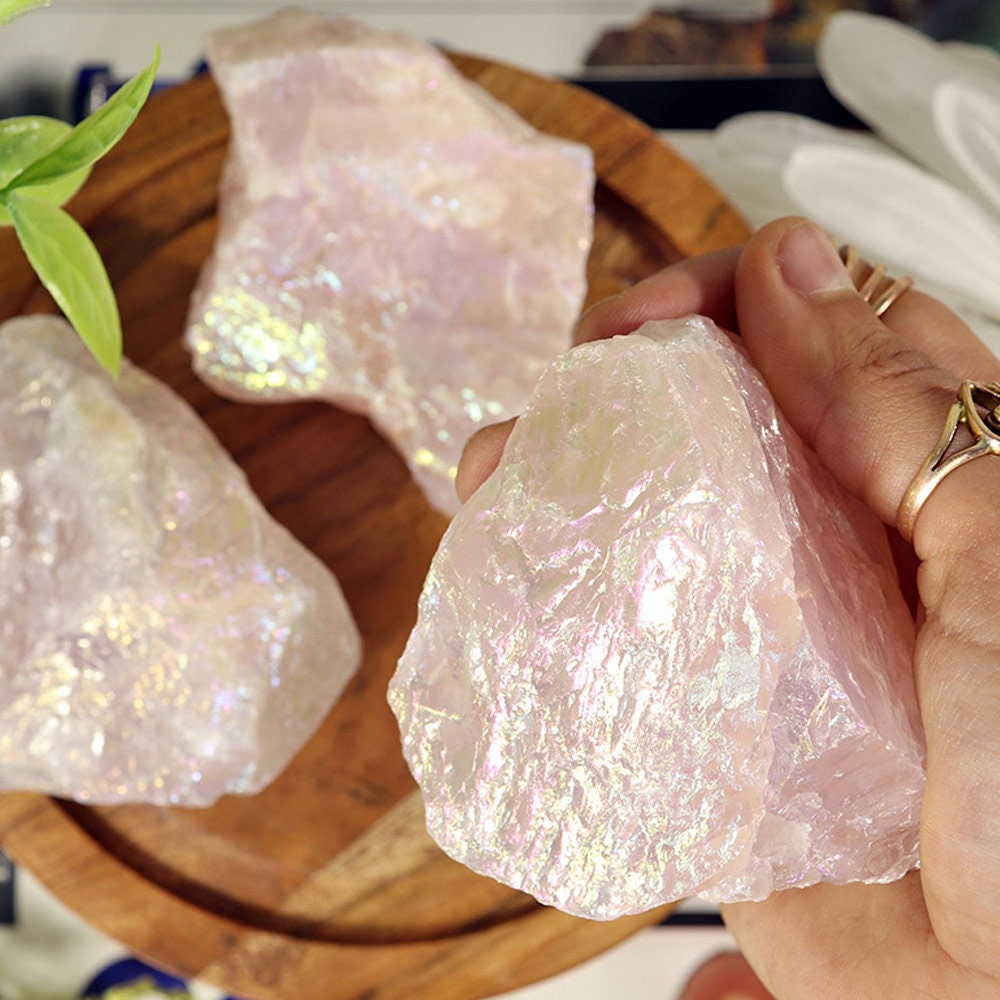 Aura Rose Quartz Specimen | Aura Rose Quartz