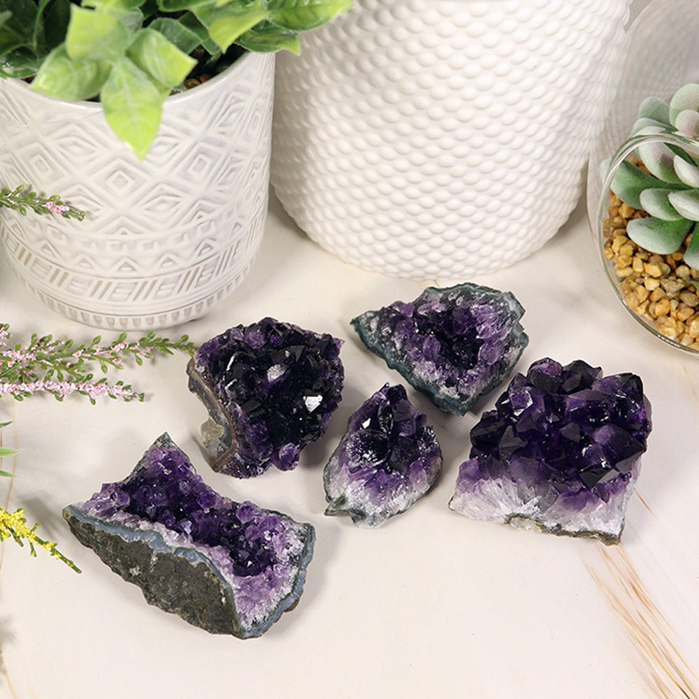 Wholesale Lot 1 lb of Natural Amethyst Clusters of AA Quality