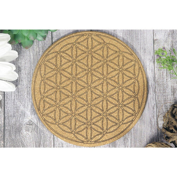 Flower of Life Cork Crystal Grid | Crystal Grid Board