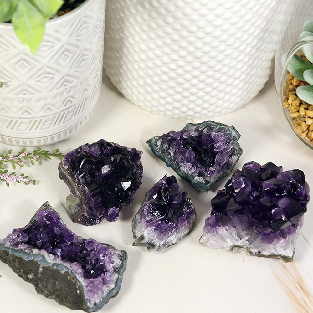 Wholesale Lot 1 lb of Natural Amethyst Clusters of AA Quality