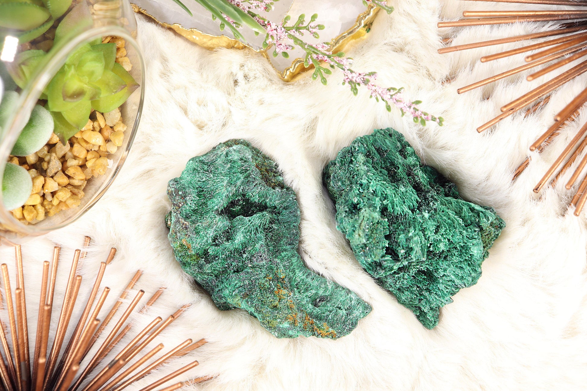 Stunning 100% Natural Fibrous Malachite, Heart Chakra