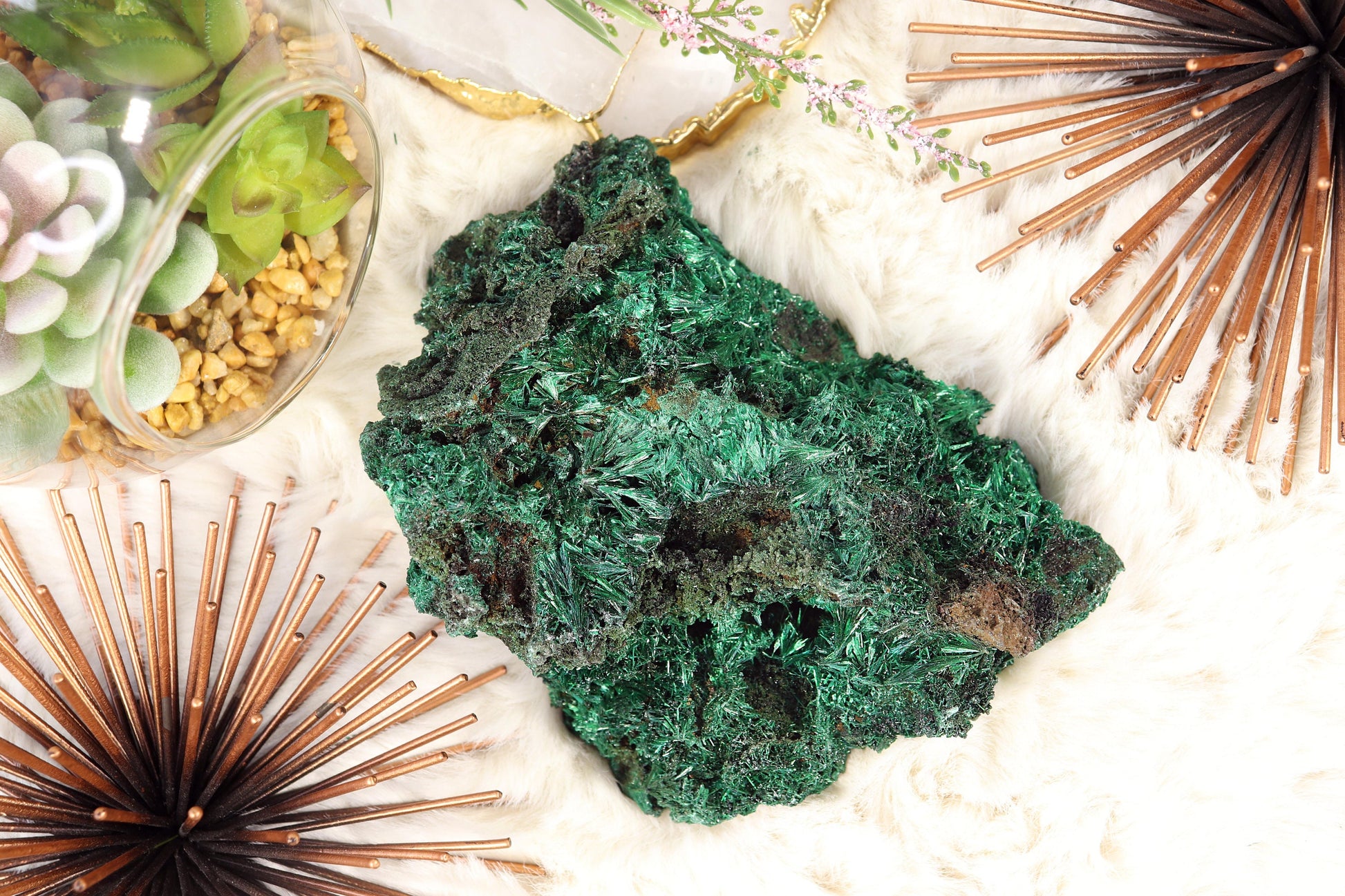 Stunning 100% Natural Fibrous Malachite, Heart Chakra