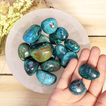 Chrysocolla Tumble Stones, Natural Polished Gemstone, Jewelry, DIY, Ethically Sourced