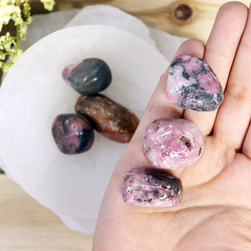 Pink Cobaltian Calcite Tumble Stones, Natural Polished Gemstone, Jewelry, DIY, Ethically Sourced