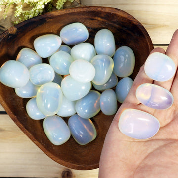 Wholesale Lot of Opalite Tumble Stones, Natural Polished Gemstone, Jewelry, DIY, Ethically Sourced