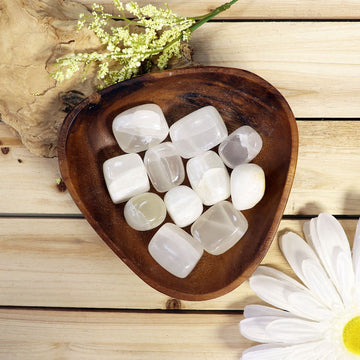 White Calcite Tumbled Stones | White Calcite from Pakistan