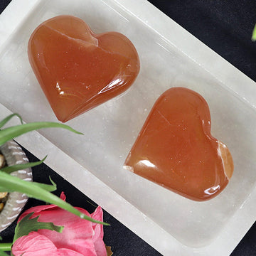 Honey Calcite Heart (Medium)