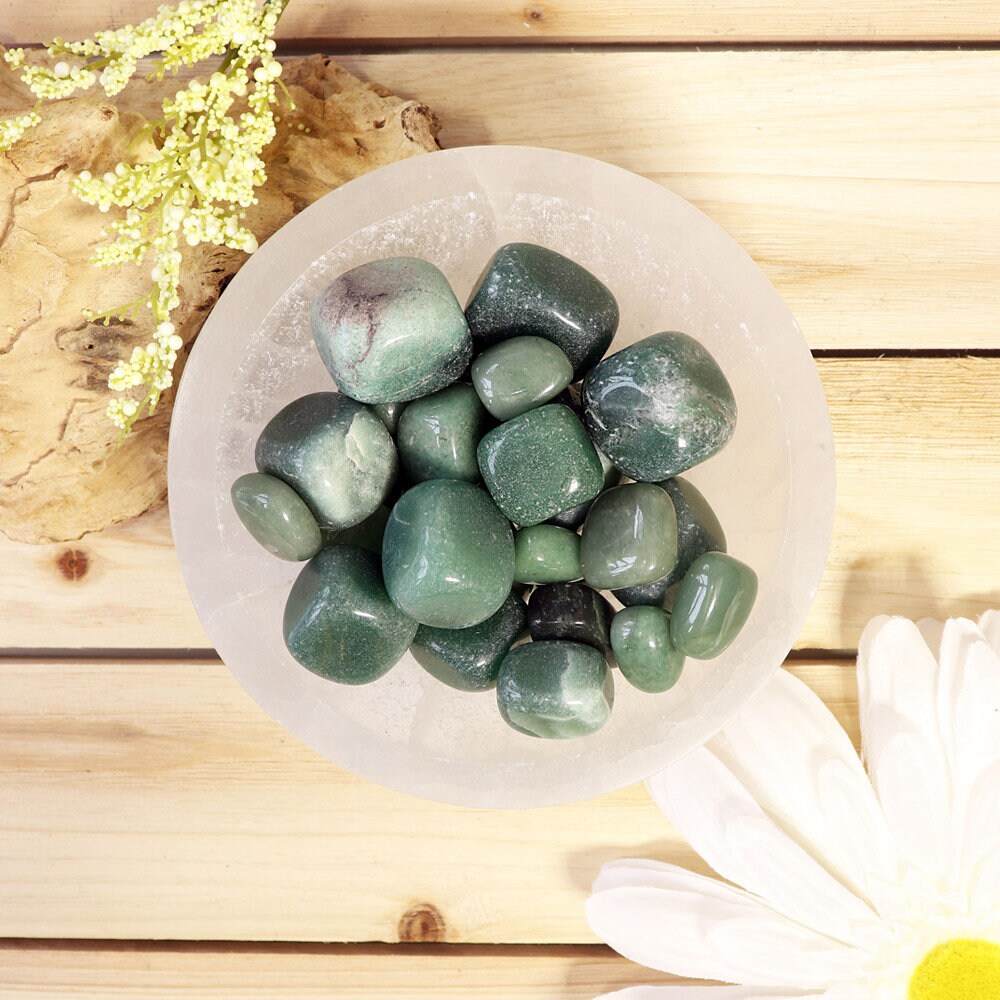 Wholesale Lot of Green Aventurine Tumbled Stones, Natural Polished Gemstone, Jewelry, DIY, Ethically Sourced