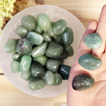 Wholesale Lot of Green Quartz Tumble Stones, Natural Polished Gemstone, Jewelry, DIY, Ethically Sourced