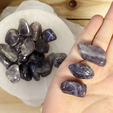 Iolite Tumble Stones, Natural Polished Gemstone, Jewelry, DIY, Ethically Sourced