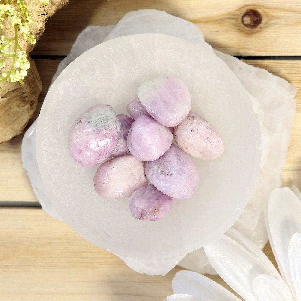 Kunzite Tumble Stones, Natural Polished Gemstone, Jewelry, DIY, Ethically Sourced