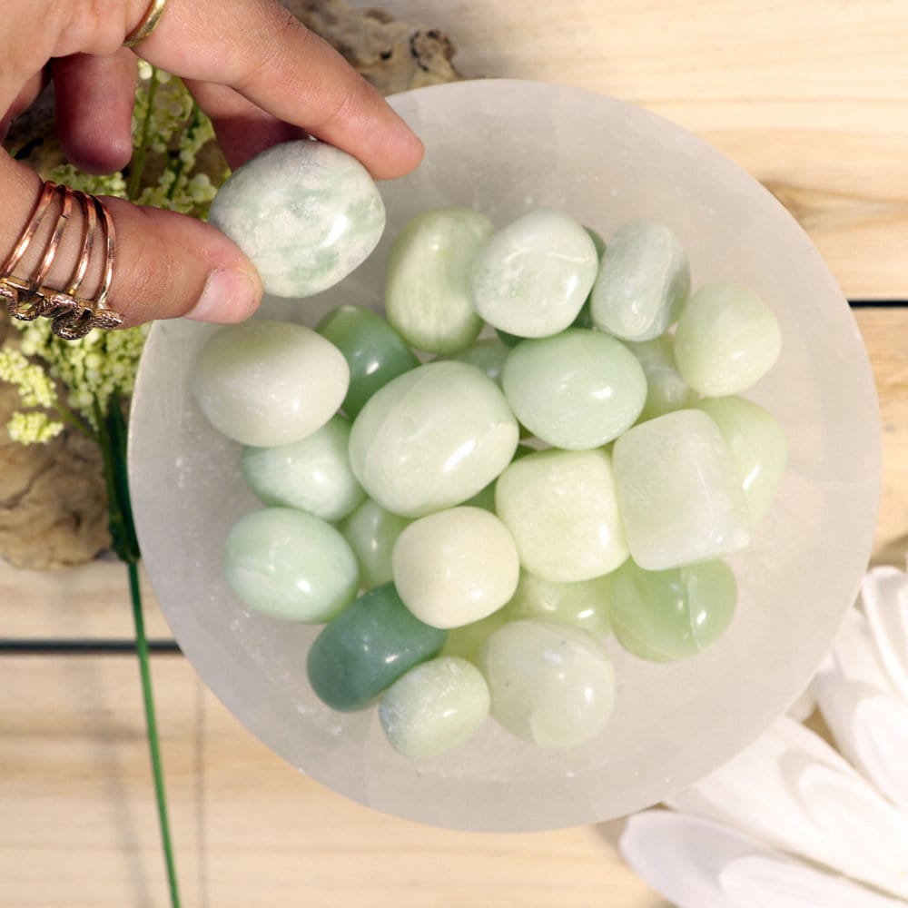 New Jade Tumbled Stones | New Jade Crystal