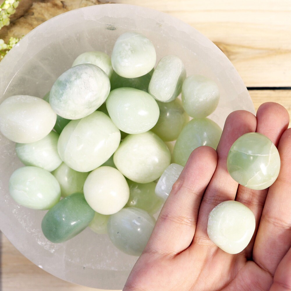 New Jade Tumbled Stones | New Jade Crystal