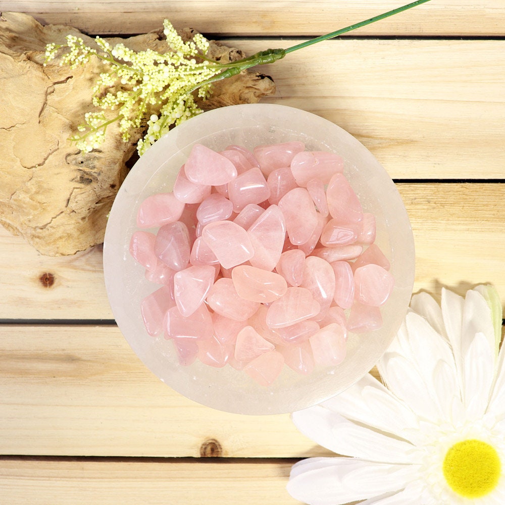 Wholesale Lot of Rose Quartz Tumble Stones, Natural Polished Gemstone, Jewelry, DIY, Ethically Sourced