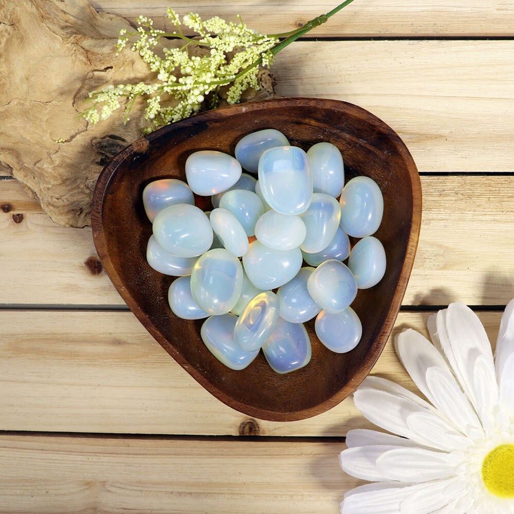 Wholesale Lot of Opalite Tumble Stones, Natural Polished Gemstone, Jewelry, DIY, Ethically Sourced