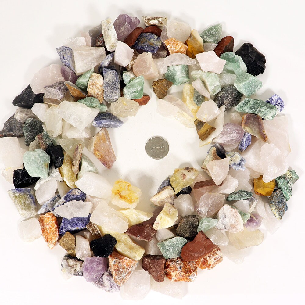 Crystal Confetti Mix, Wholesale Lot 1 KG, Grounding Protection & Healing, Beginner Crystals, Natural Brazilian Raw Crystals, Garden Stones