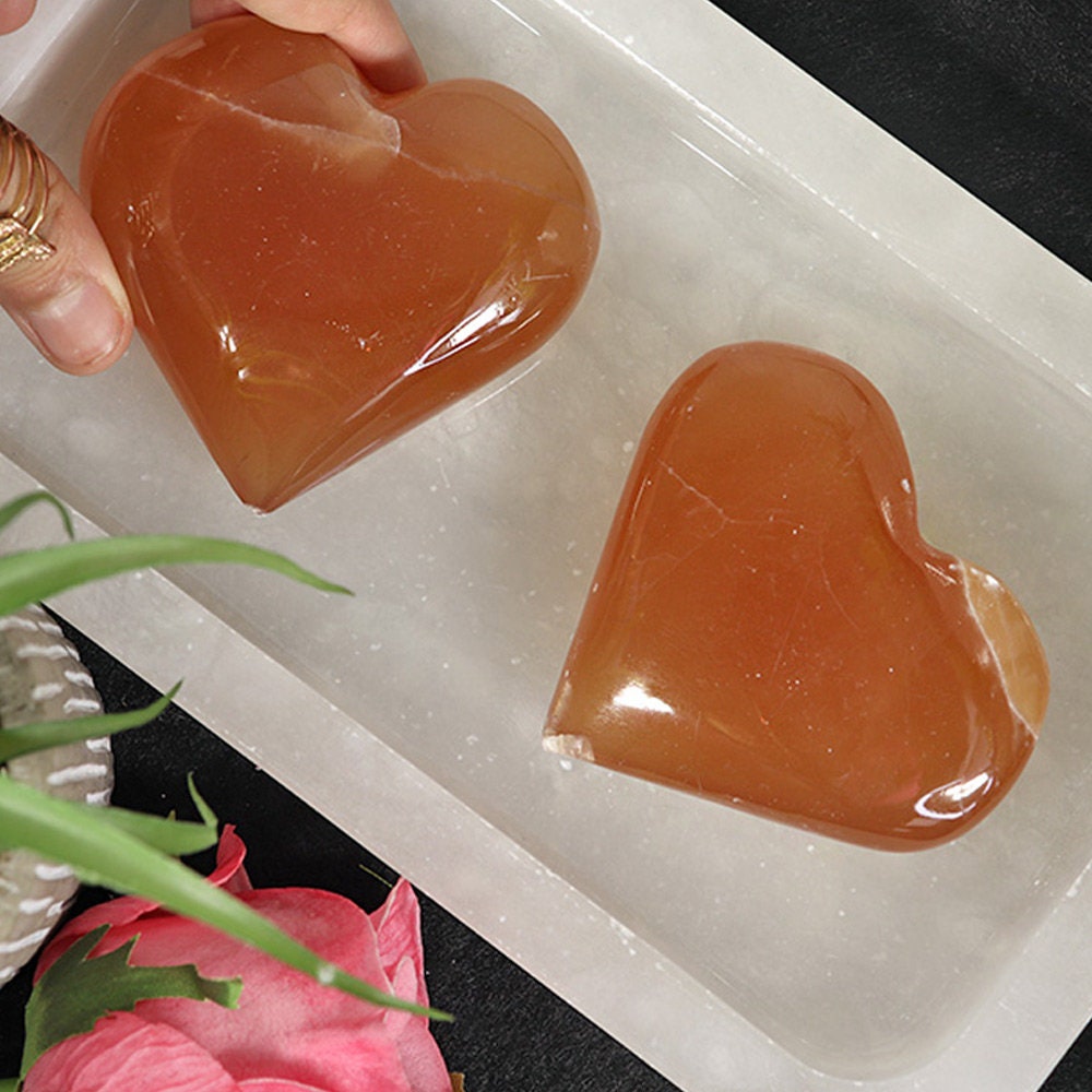 Honey Calcite Heart (Medium)