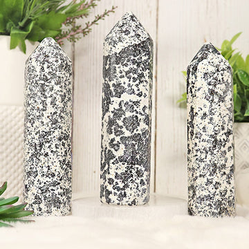 Dalmatian Jasper XL Tower, Crystal Points, Root Chakra, Sacral Chakra, Gemini stone, Home Decor