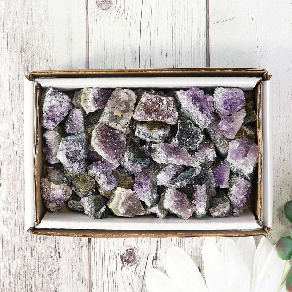 Amethyst Mini Clusters Flat