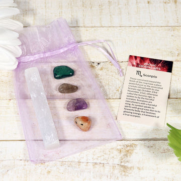 Scorpio Sun Sign Crystal Pack | Zodiac Crystal Set for Healing