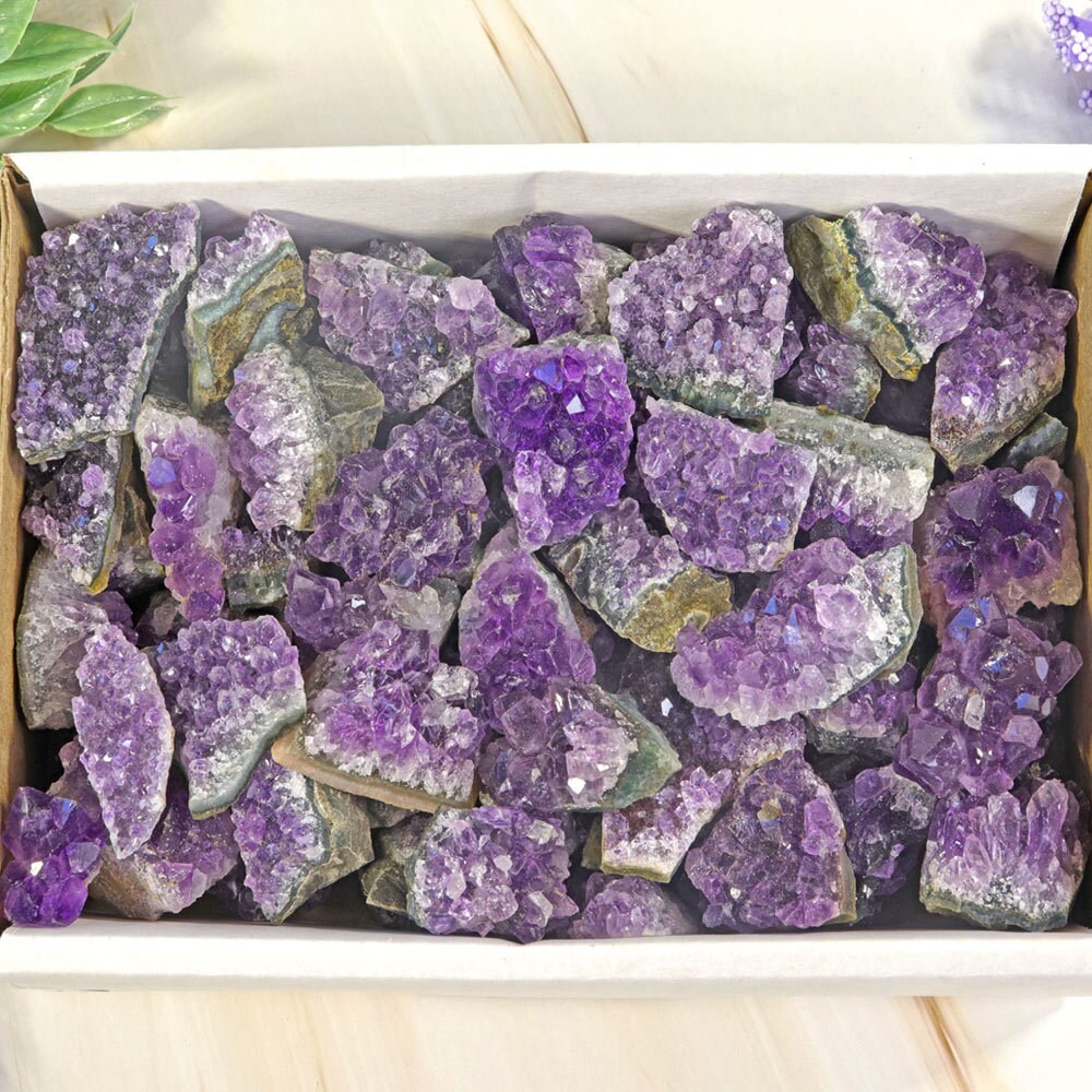 Amethyst Mini Clusters Flat - Grade AAA | Amethyst Crystal