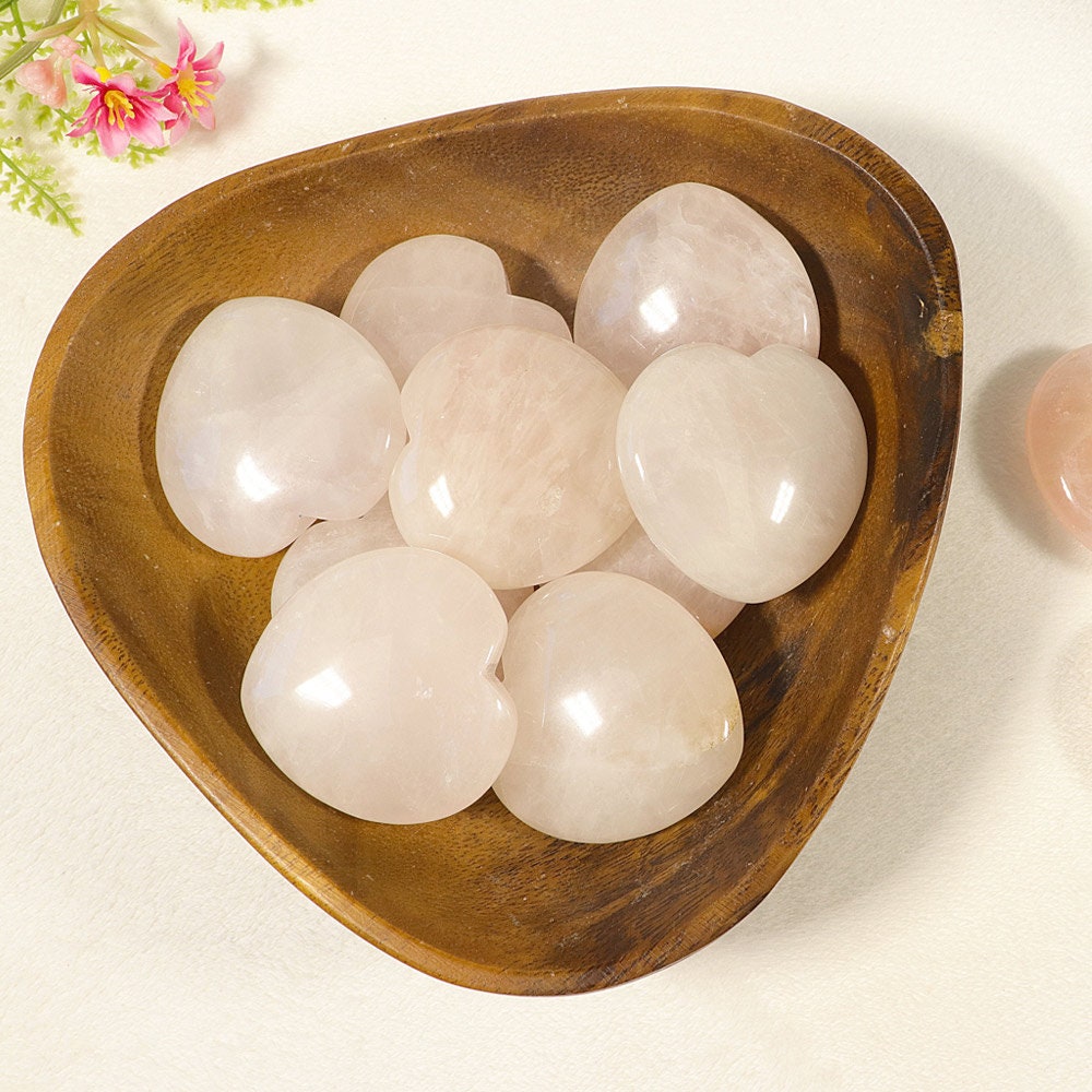 Rose Quartz Heart, Valentine Gift for Her, Heart Chakra, For Love & Devotion