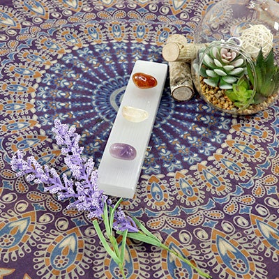 Selenite Charging Plate, Stick, Bar, Rectangle, Selenite Charging & Cleansing, Crown Chakra