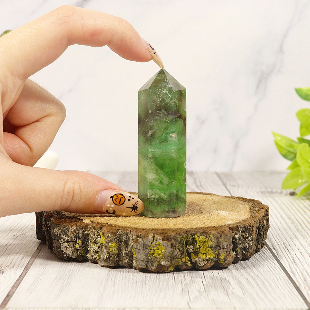 Fluorite Point | Alluring Colorful Crystal | Decor Piece for your Desk