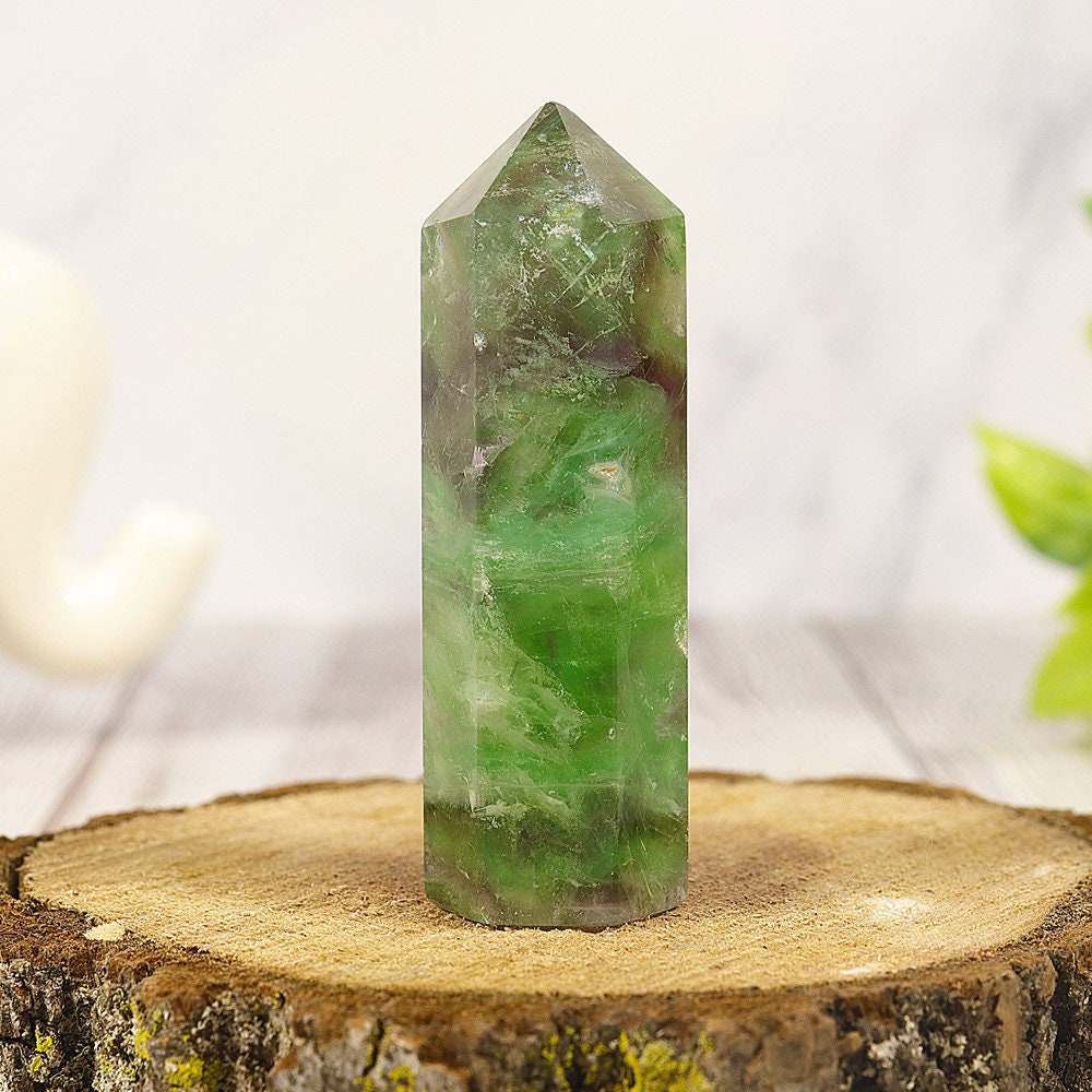 Fluorite Point | Alluring Colorful Crystal | Decor Piece for your Desk