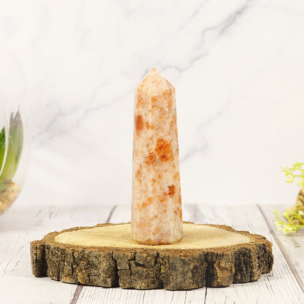 Sunstone Tower| Sunstone Gemstone | Crystal Décor Tower