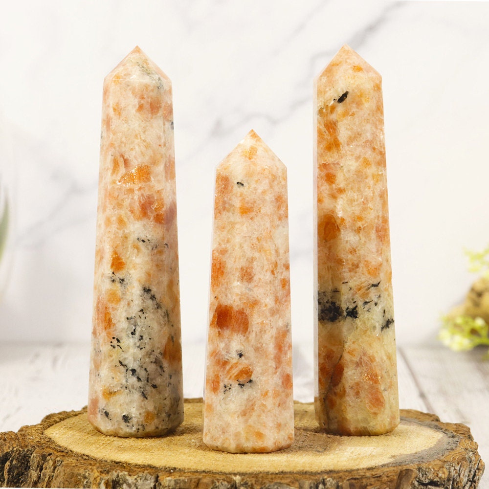 Sunstone Tower| Sunstone Gemstone | Crystal Décor Tower