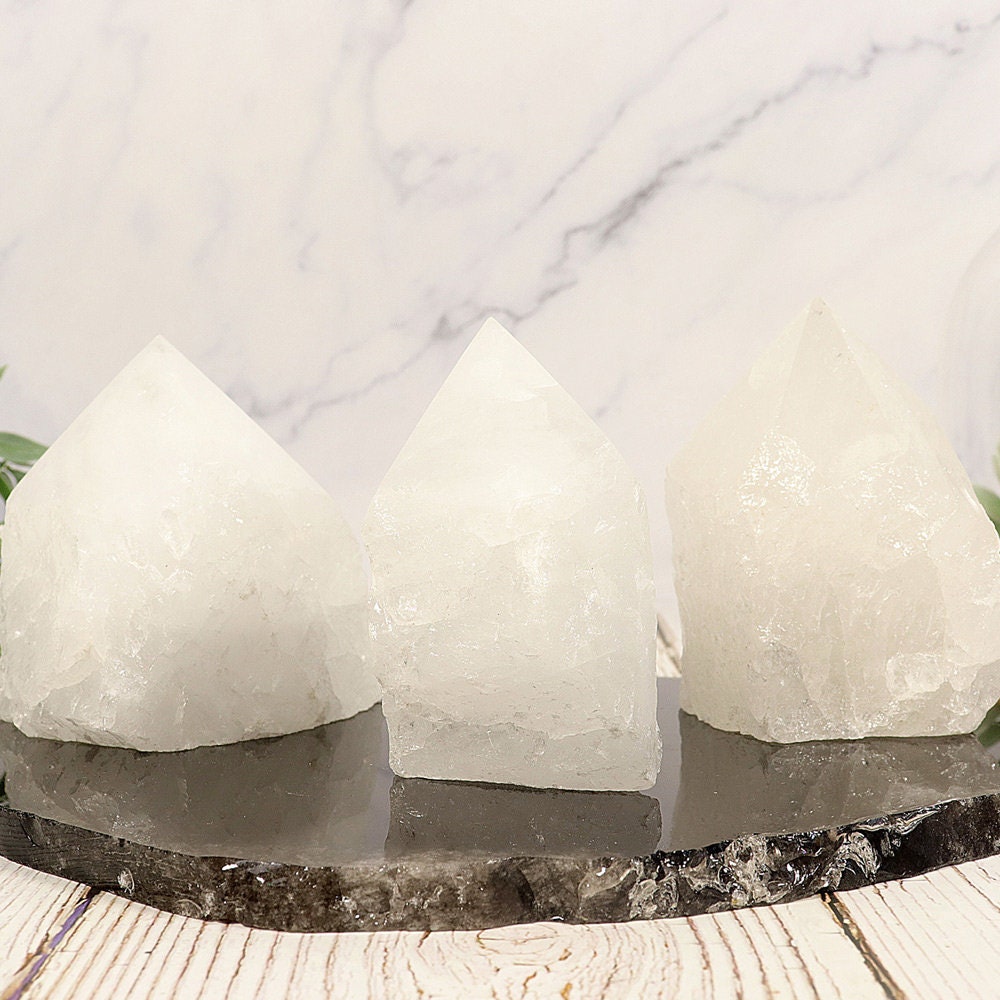 Quartz Point Base Cut | Natural Home Decor Concept | Ideal Healing Crystal Companion