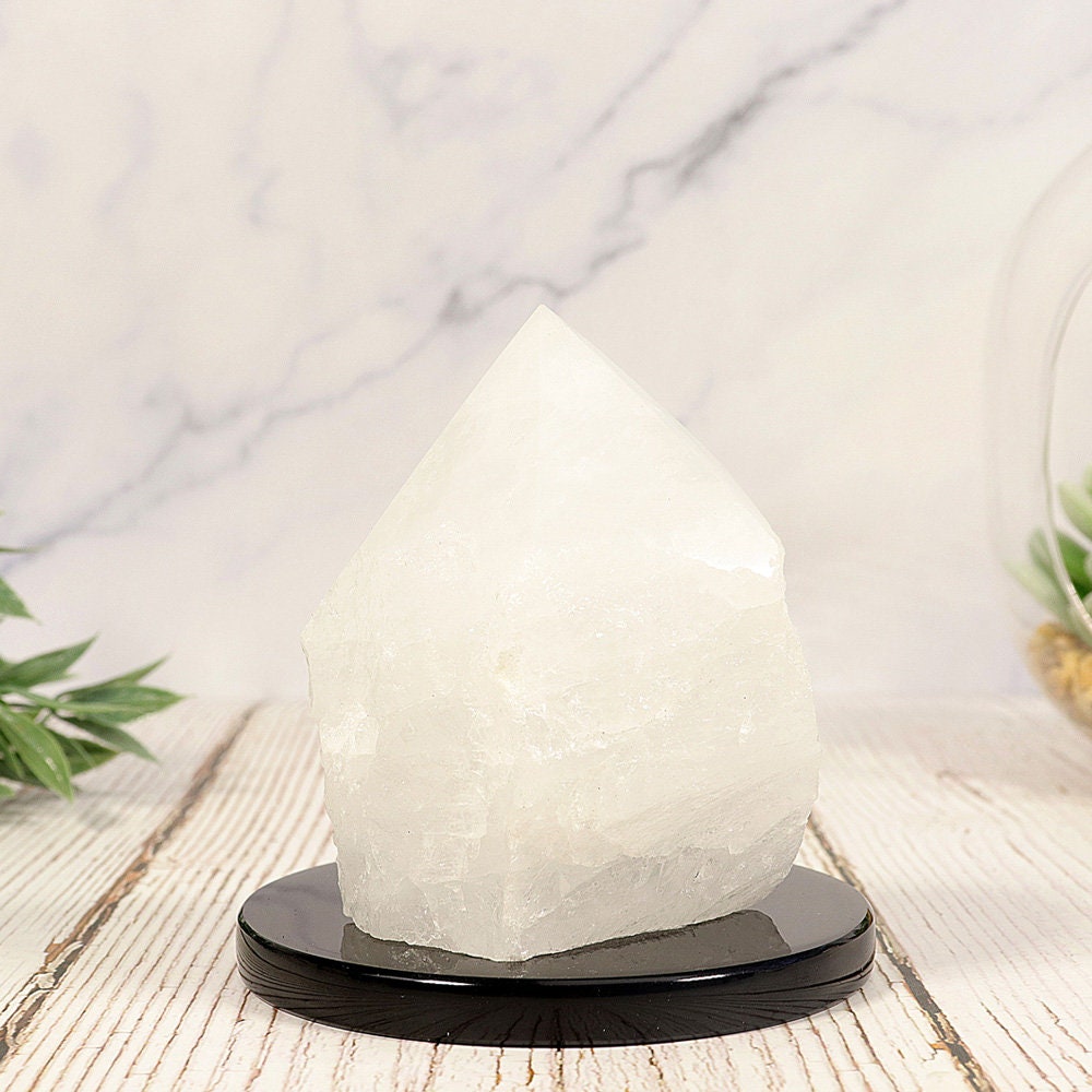 Quartz Point Base Cut | Natural Home Decor Concept | Ideal Healing Crystal Companion