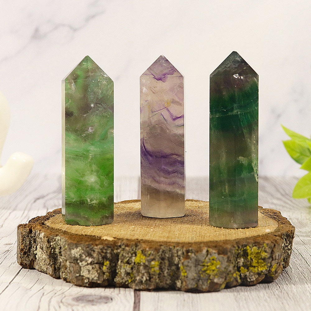 Fluorite Point | Alluring Colorful Crystal | Decor Piece for your Desk