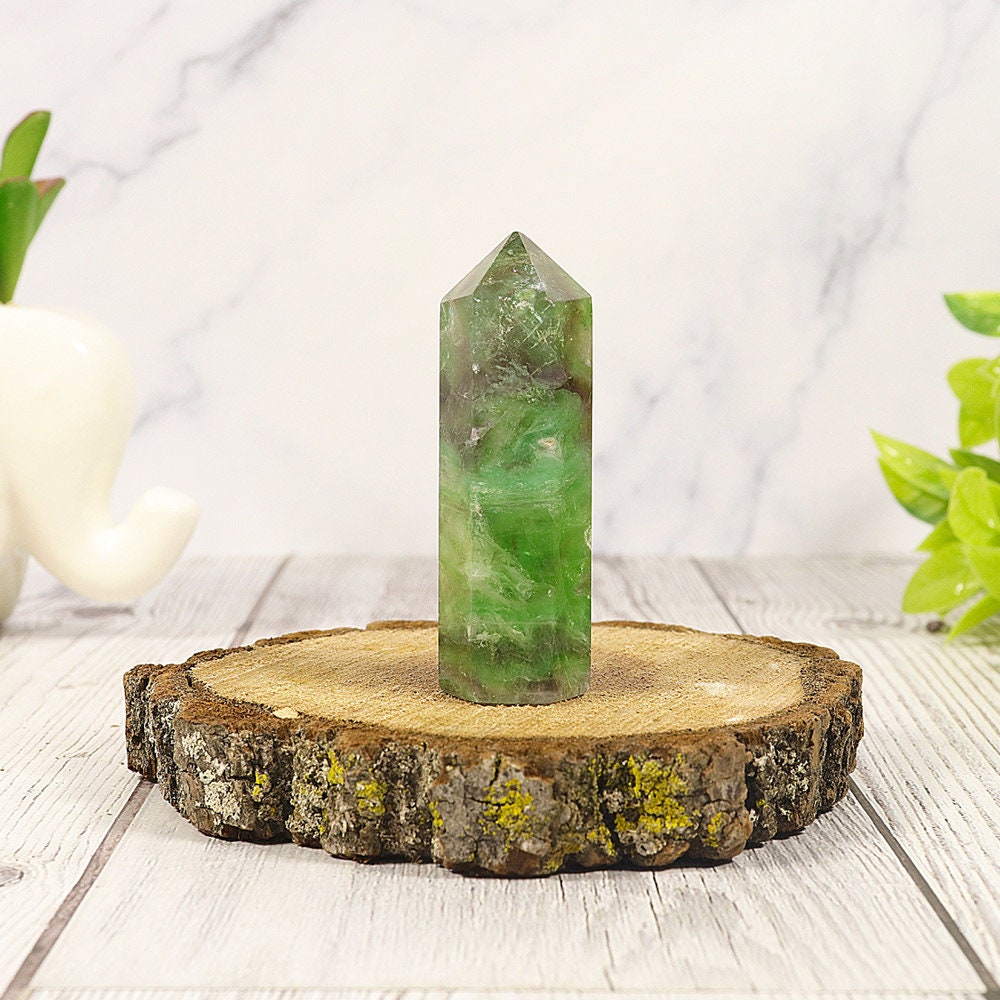 Fluorite Point | Alluring Colorful Crystal | Decor Piece for your Desk