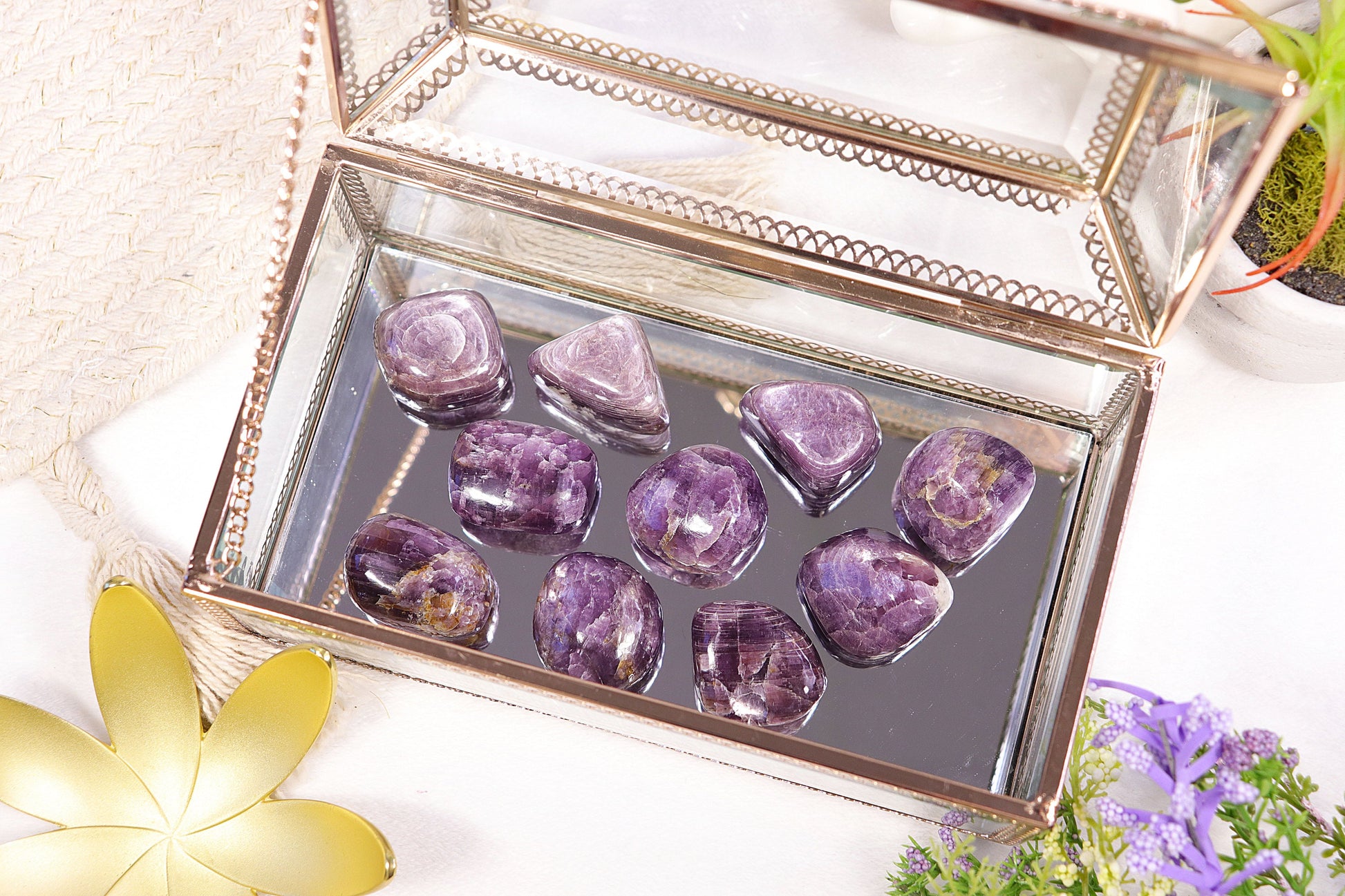 Gem Quality Lepidolite Polished Stones, Amazing Quality Rare Lepidolite Gem, Calming Crystal for Anxiety